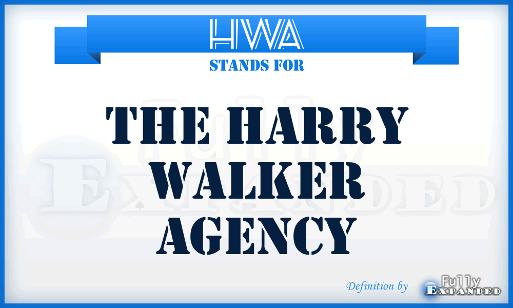 HWA - The Harry Walker Agency