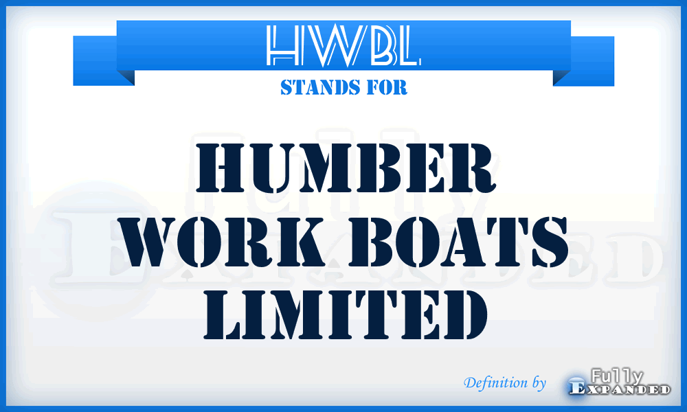 HWBL - Humber Work Boats Limited
