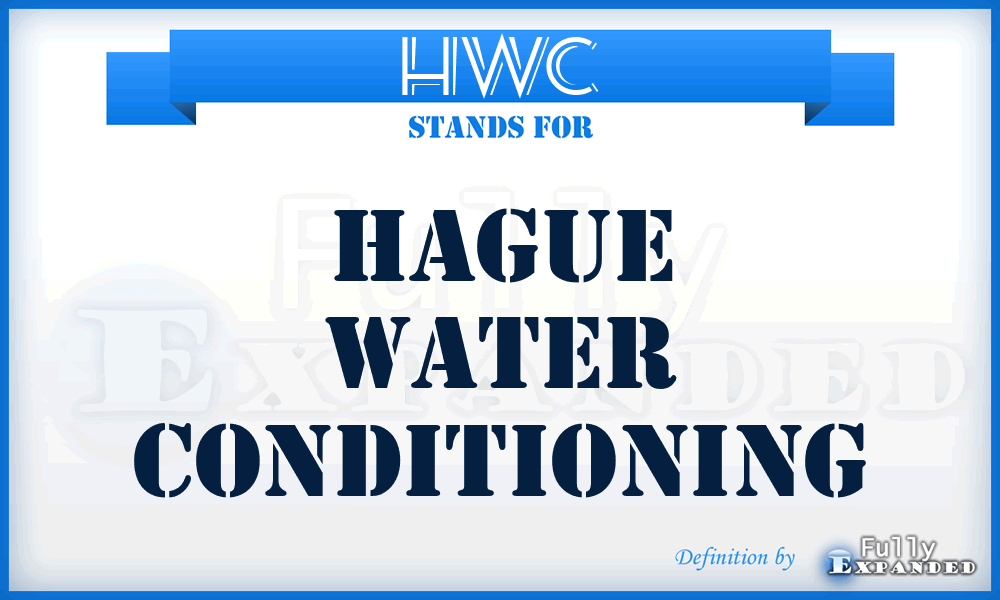 HWC - Hague Water Conditioning