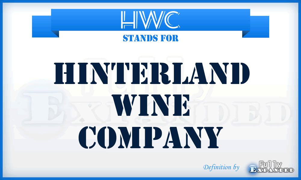 HWC - Hinterland Wine Company