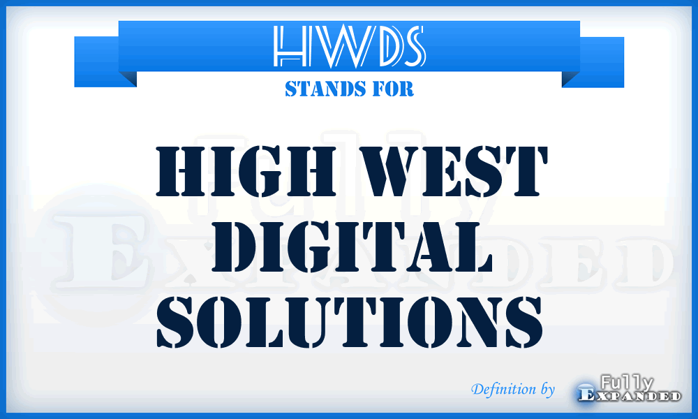 HWDS - High West Digital Solutions