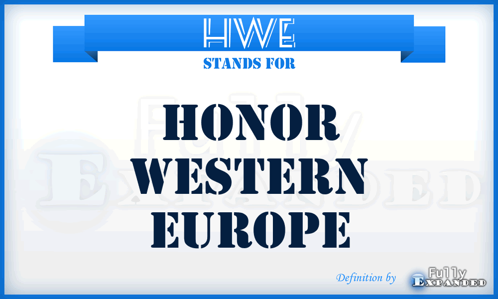 HWE - Honor Western Europe
