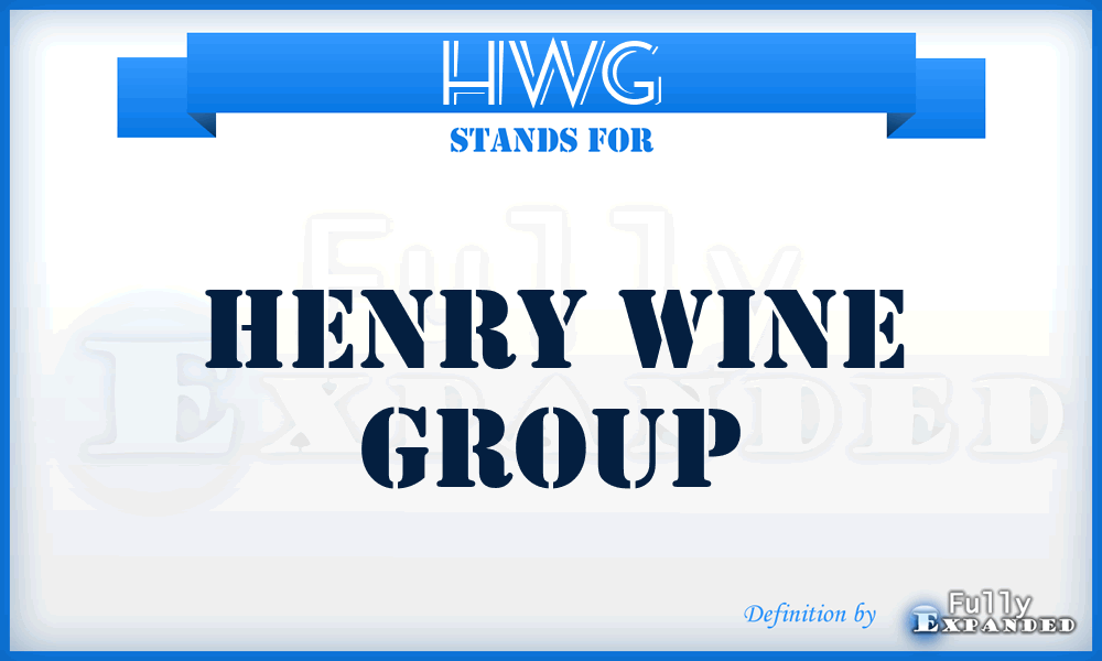 HWG - Henry Wine Group