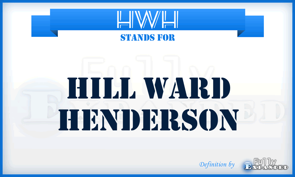 HWH - Hill Ward Henderson