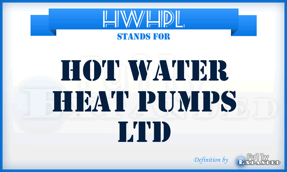 HWHPL - Hot Water Heat Pumps Ltd