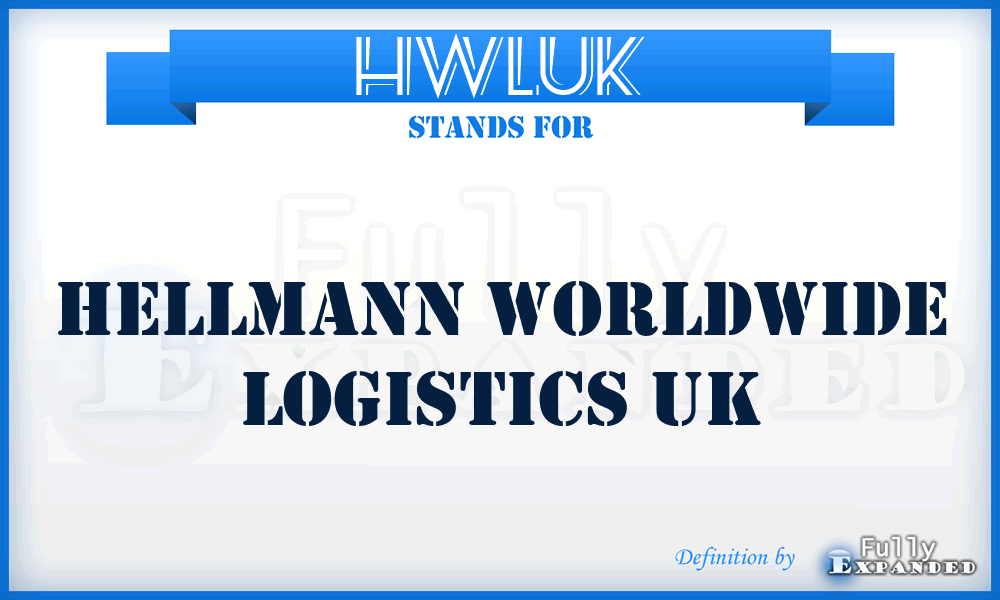 HWLUK - Hellmann Worldwide Logistics UK