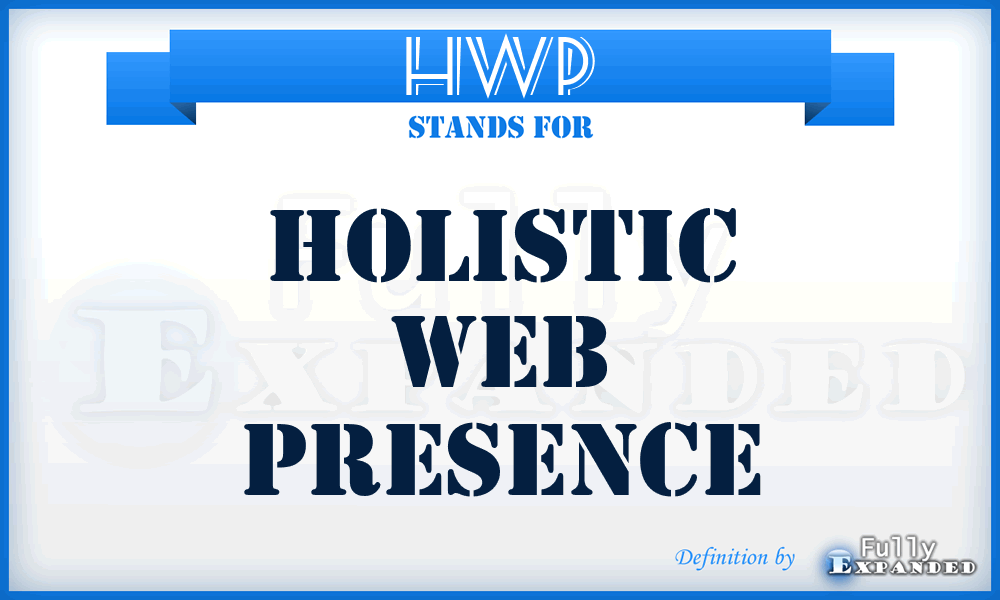 HWP - Holistic Web Presence