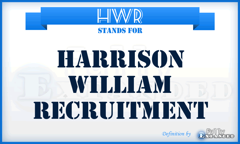 HWR - Harrison William Recruitment