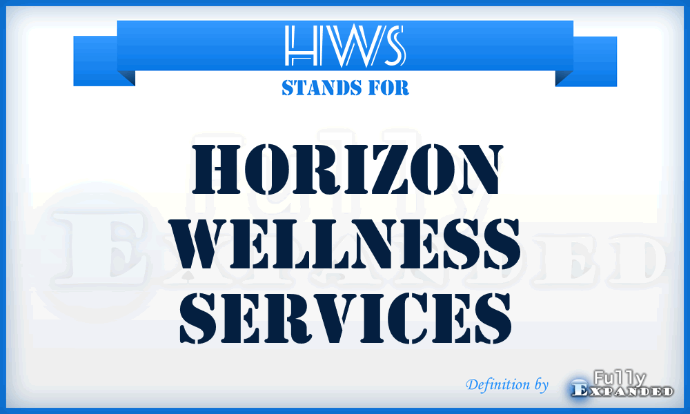 HWS - Horizon Wellness Services