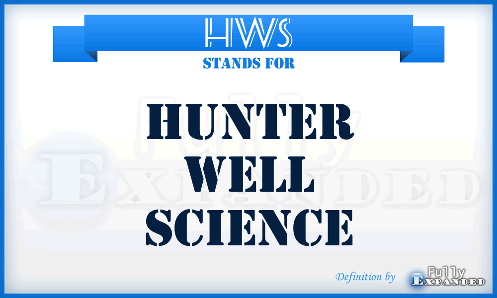 HWS - Hunter Well Science