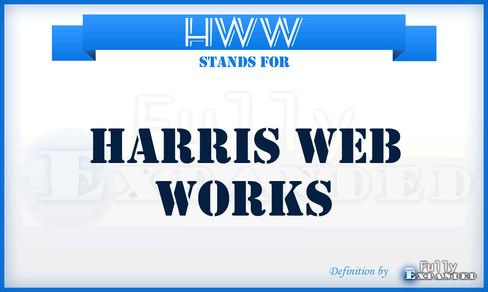 HWW - Harris Web Works