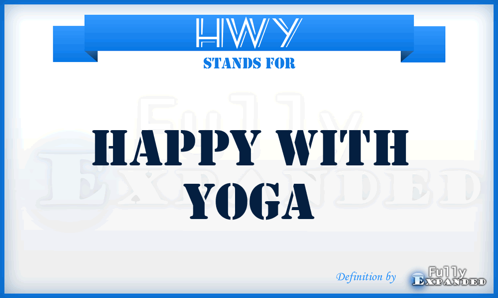 HWY - Happy With Yoga