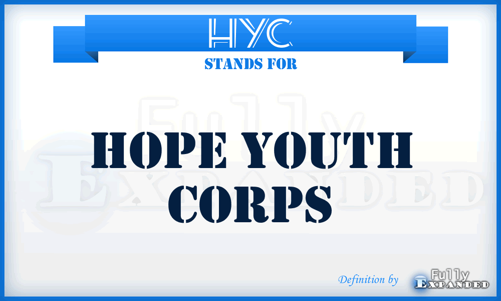 HYC - HOPE Youth Corps