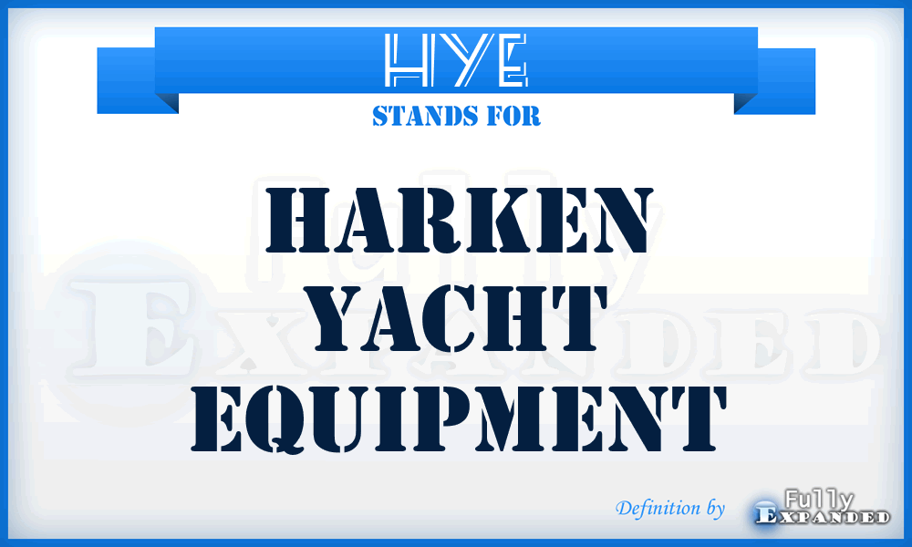 HYE - Harken Yacht Equipment