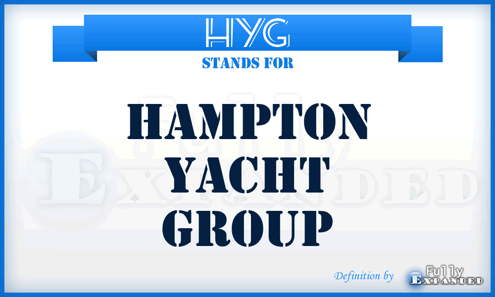 HYG - Hampton Yacht Group