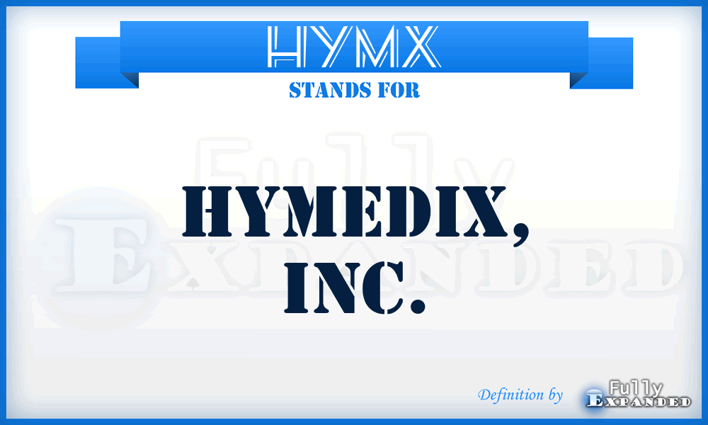 HYMX - Hymedix, Inc.