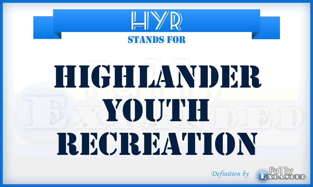 HYR - Highlander Youth Recreation