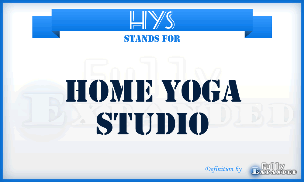 HYS - Home Yoga Studio