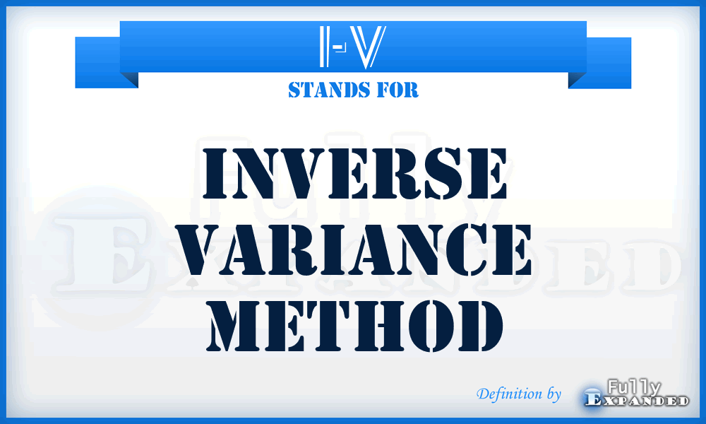 I-V - inverse variance method