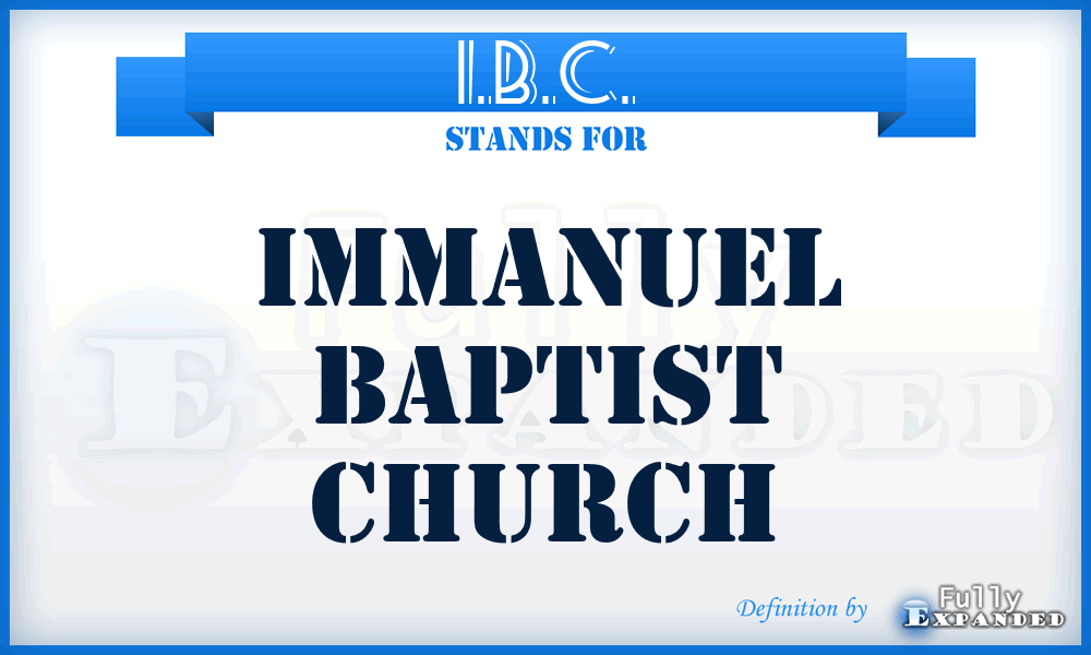 I.B.C. - Immanuel Baptist Church