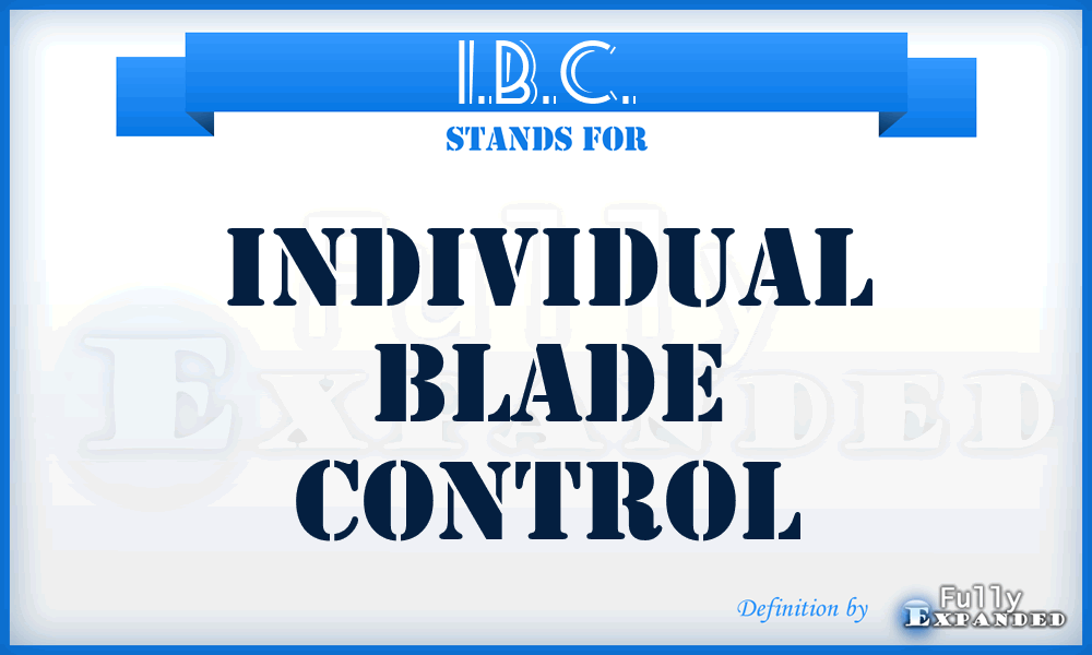 I.B.C. - Individual Blade Control