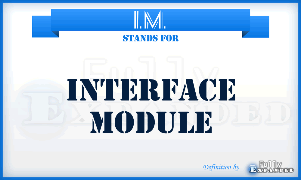 I.M. - Interface Module