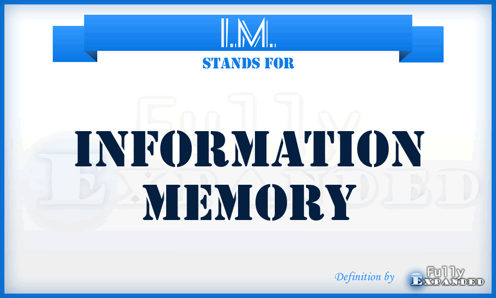 I.M. - Information Memory