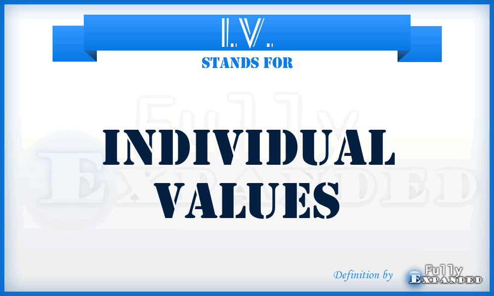 I.V. - Individual Values