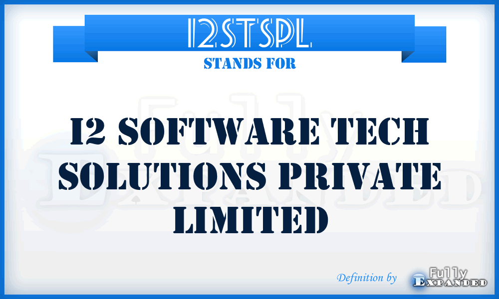 I2STSPL - I2 Software Tech Solutions Private Limited