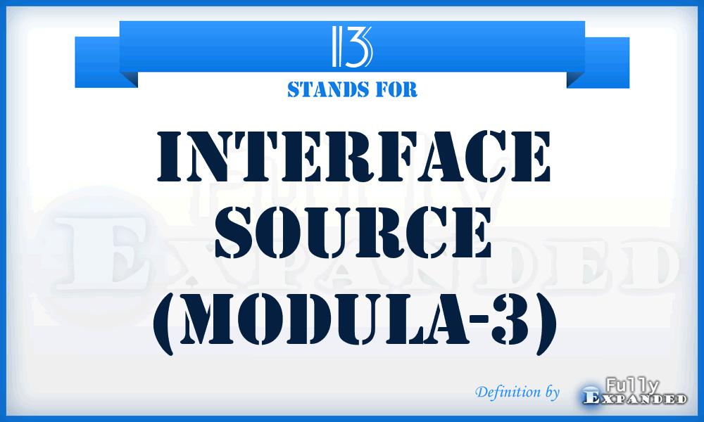 I3 - Interface source (Modula-3)