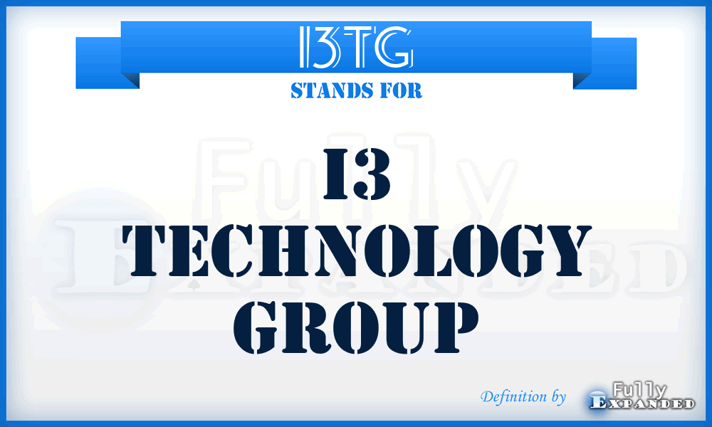 I3TG - I3 Technology Group