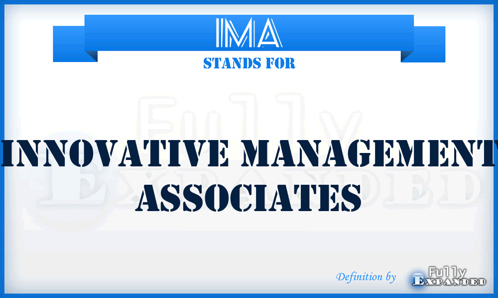 IMA - Innovative Management Associates