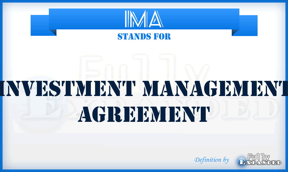 IMA - Investment Management Agreement
