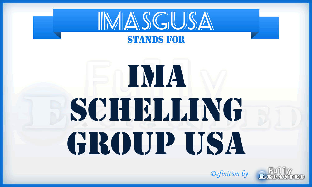 IMASGUSA - IMA Schelling Group USA