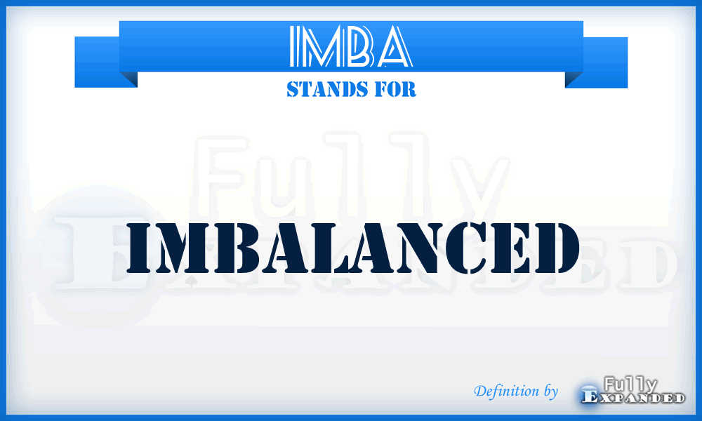 IMBA - IMBAlanced