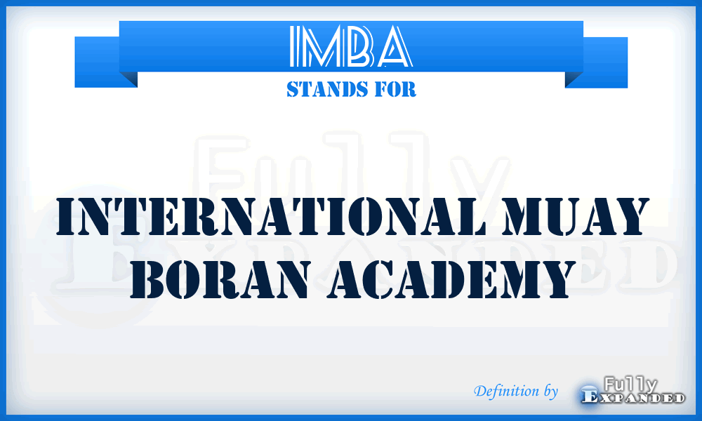 IMBA - International Muay Boran Academy