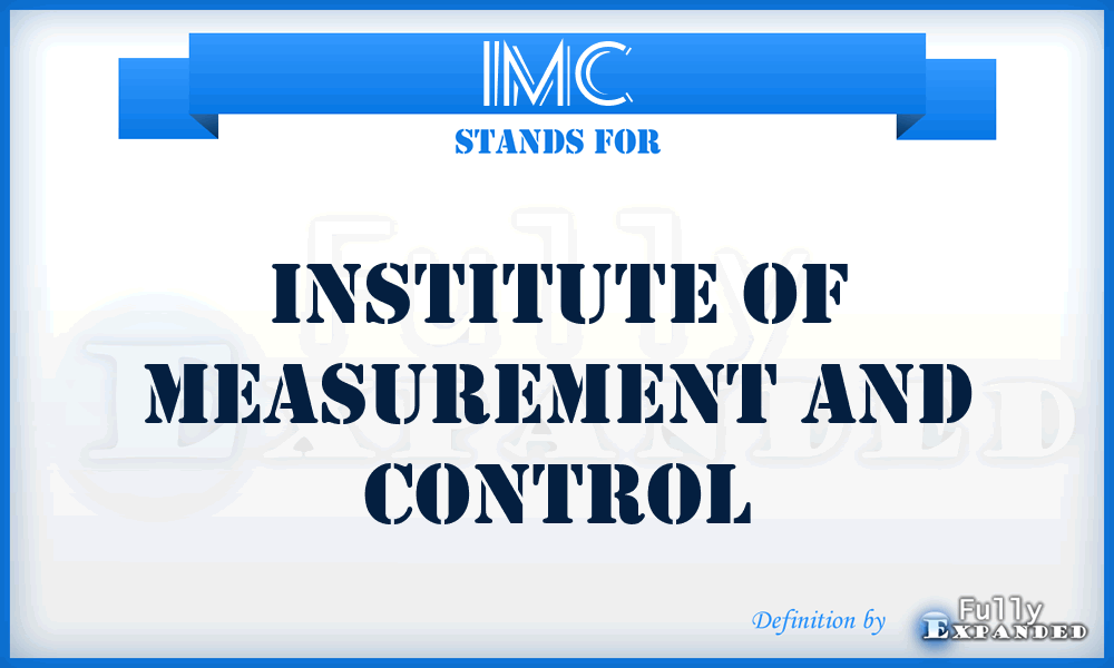 IMC - Institute of Measurement and Control