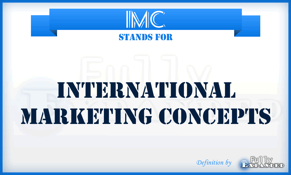 IMC - International Marketing Concepts