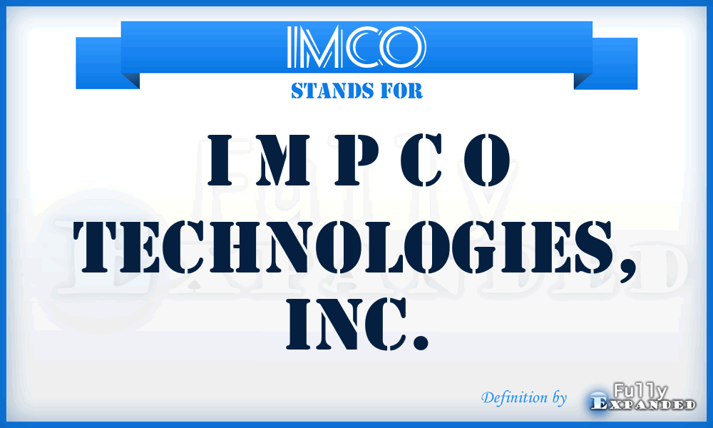 IMCO - I M P C O Technologies, Inc.