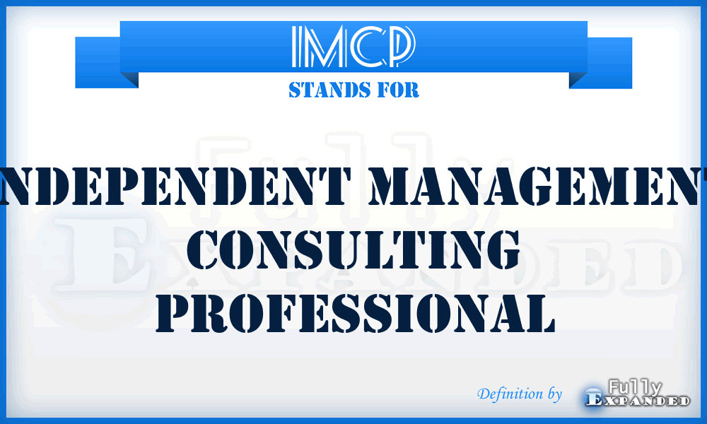 IMCP - Independent Management Consulting Professional