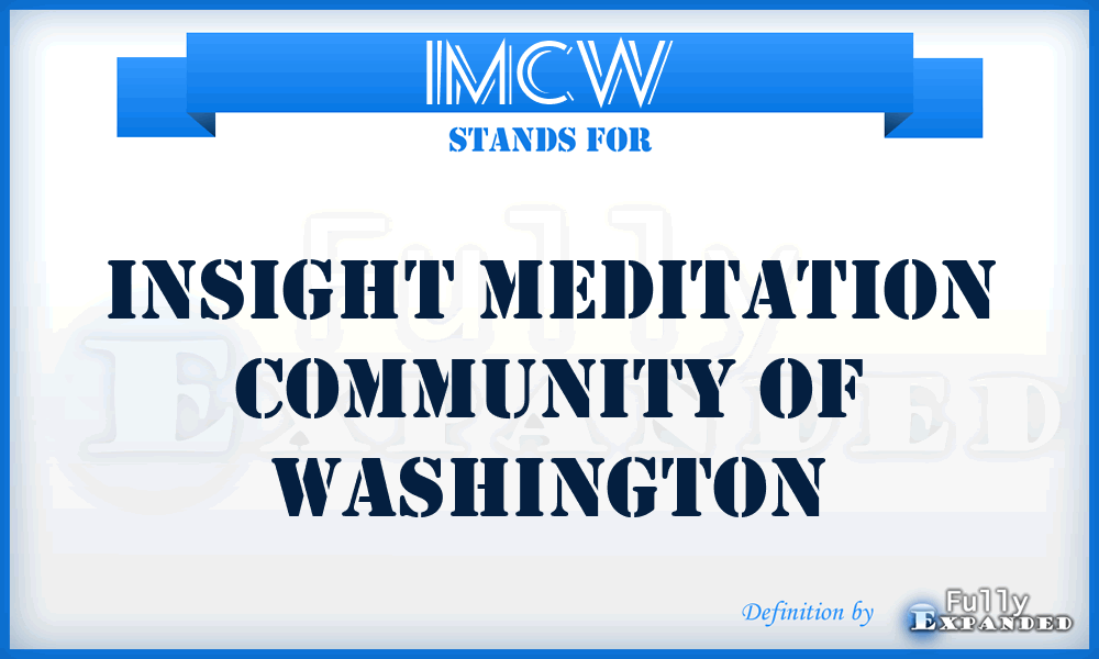 IMCW - Insight Meditation Community of Washington