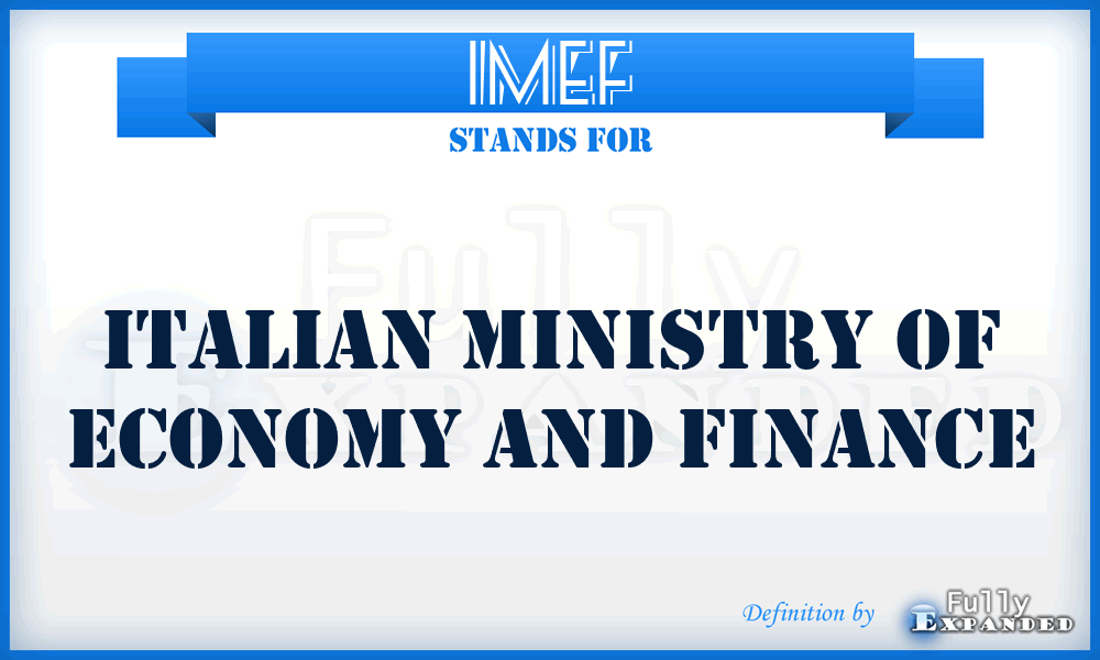 IMEF - Italian Ministry of Economy and Finance