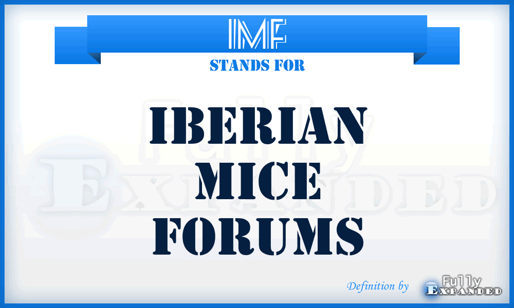 IMF - Iberian Mice Forums