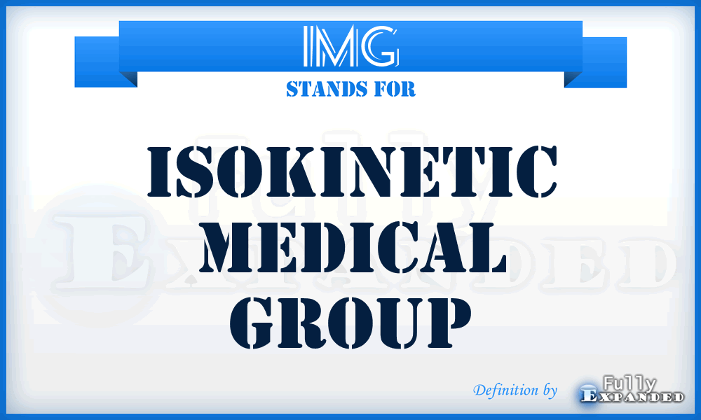 IMG - Isokinetic Medical Group