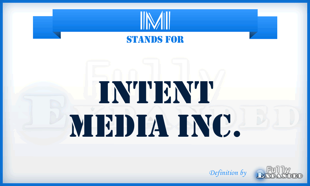 IMI - Intent Media Inc.