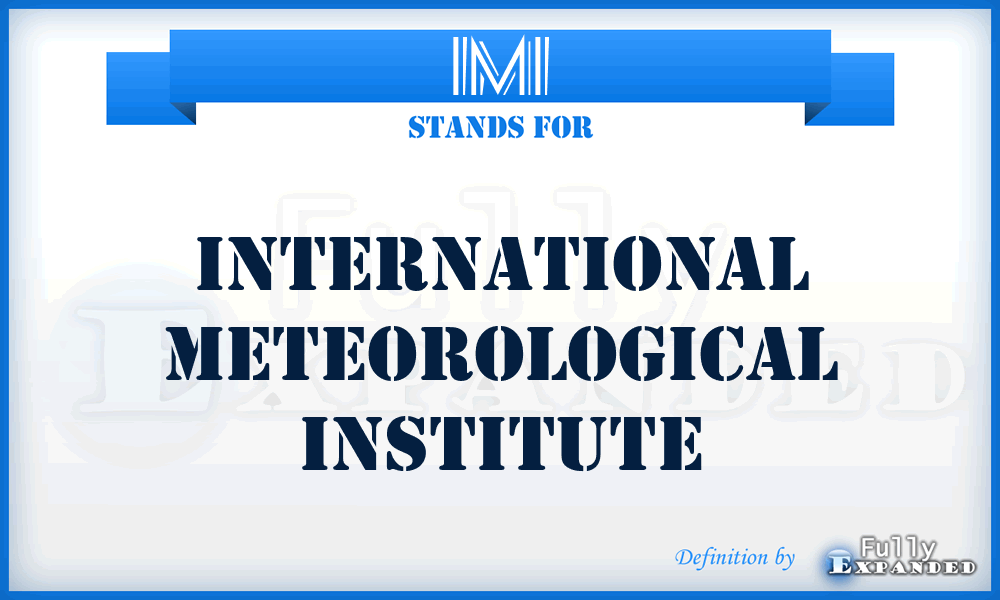 IMI - International Meteorological Institute