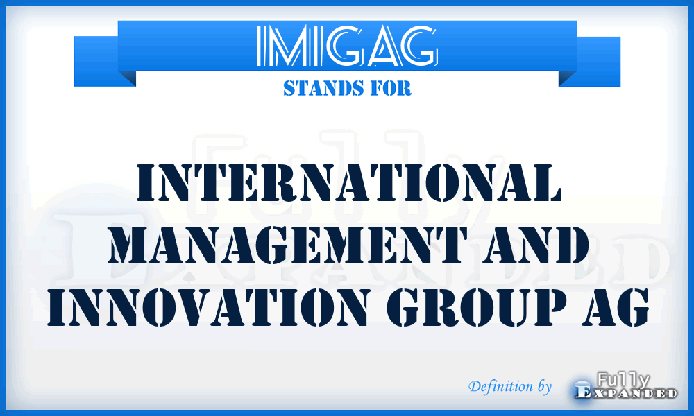 IMIGAG - International Management and Innovation Group AG