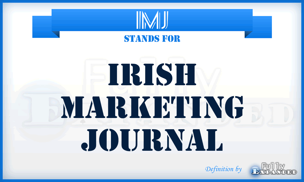 IMJ - Irish Marketing Journal