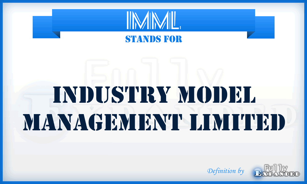 IMML - Industry Model Management Limited