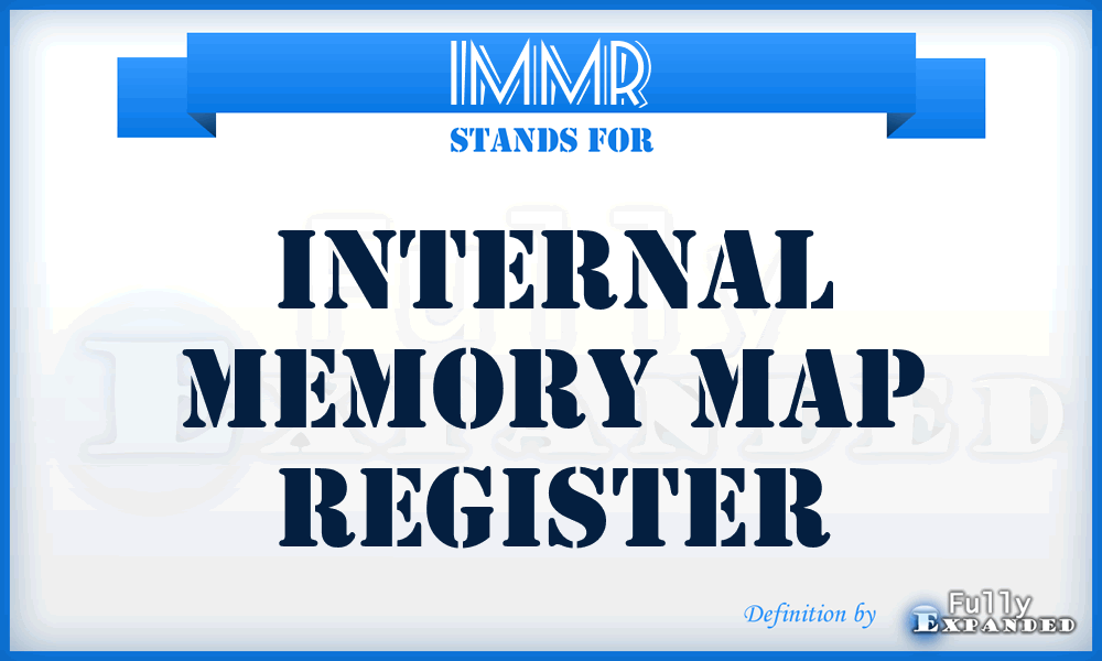 IMMR - Internal Memory Map Register